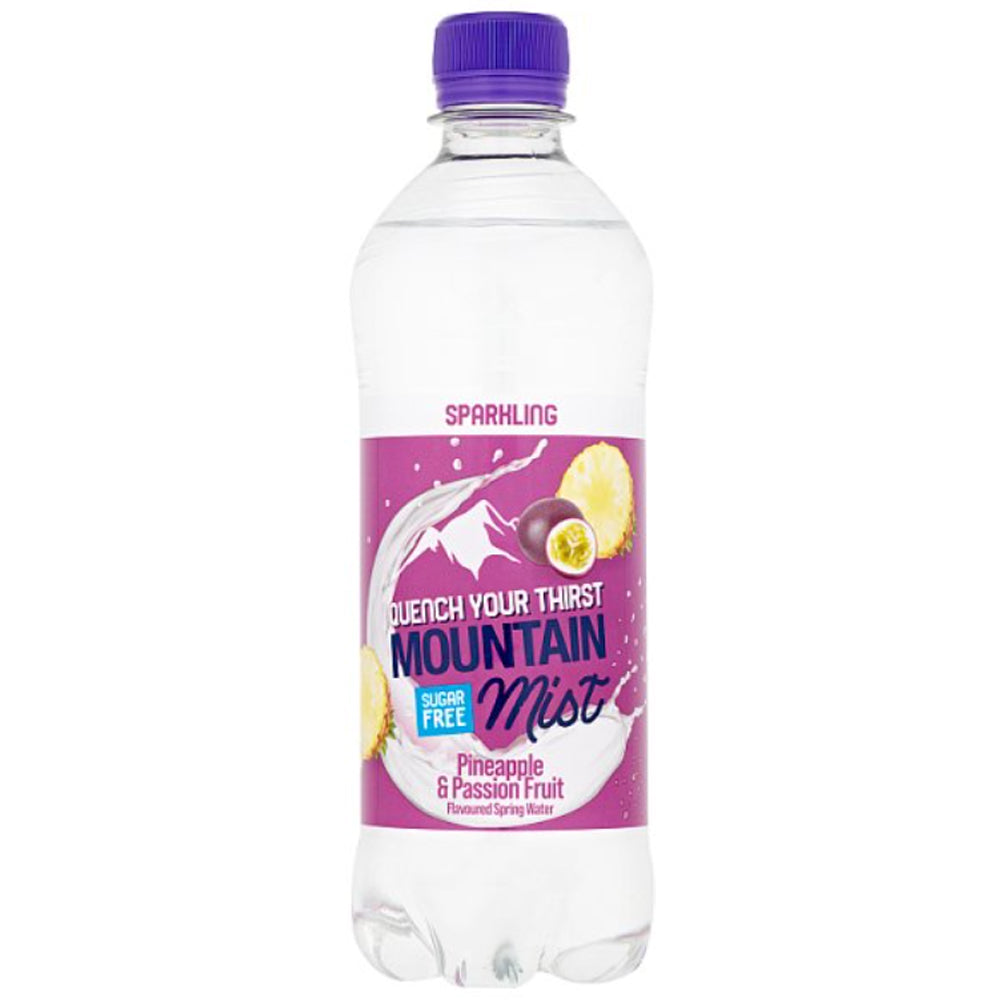 Mountain Mist Pineapple & Passion Fruit Flavoured Sparkling Spring Water 500ml (Case of 12)