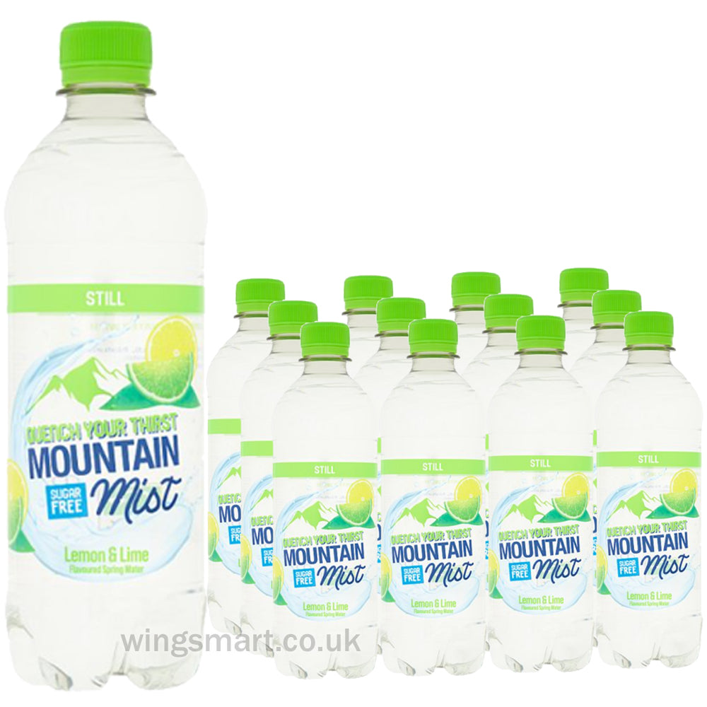 Mountain Mist Still Lemon & Lime Flavoured Spring Water 500ml (Case of 12)