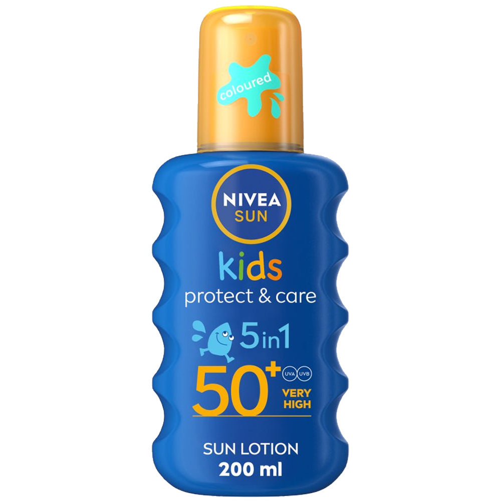 NIVEA Kids Protect & Care Coloured Spray SPF 50+ – 200ml