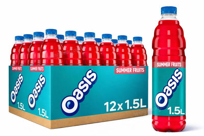 Oasis Summer Fruits Juice Drink 1.5L – 6 or 12 Bottles