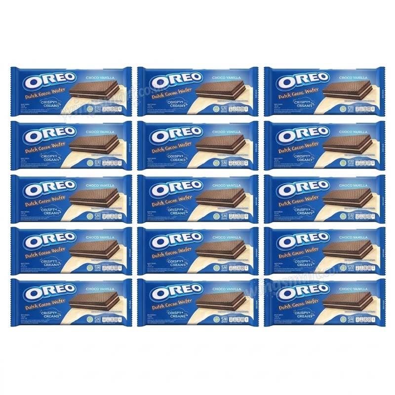Oreo Wafer Choco Vanilla Bars 117g – Crispy Wafer with Chocolate & Vanilla Cream (12 or 24 Bars)