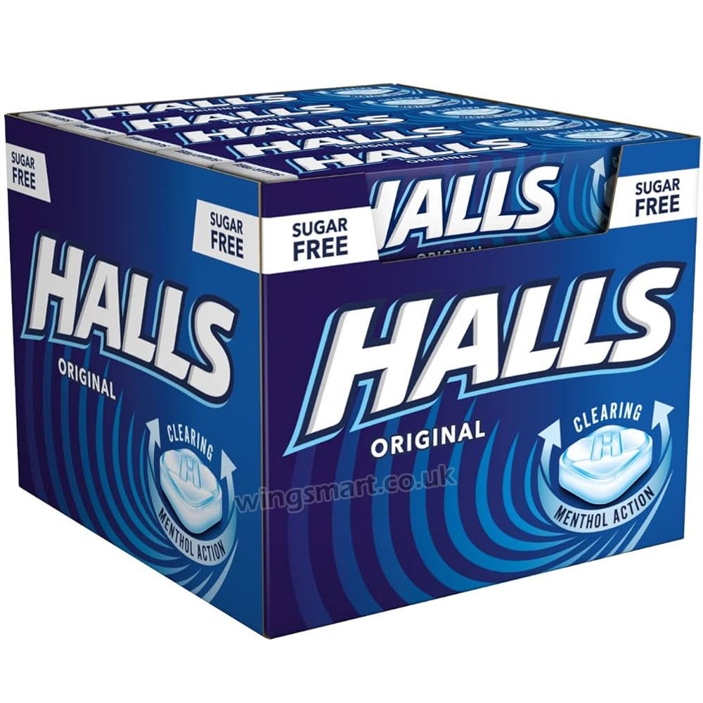 Halls Sugar Free Cherry Menthol Action Sweets 32g