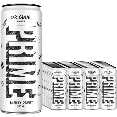 PRIME Hydration Original Flavour Energy Drink 330ml (12 & 24 Cans)