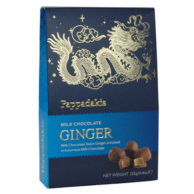 Pappadakis Milk Chocolate Ginger 125g Gift Box