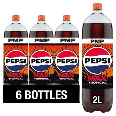Pepsi Max Tropical Bottle PMP 2L – Case of 6