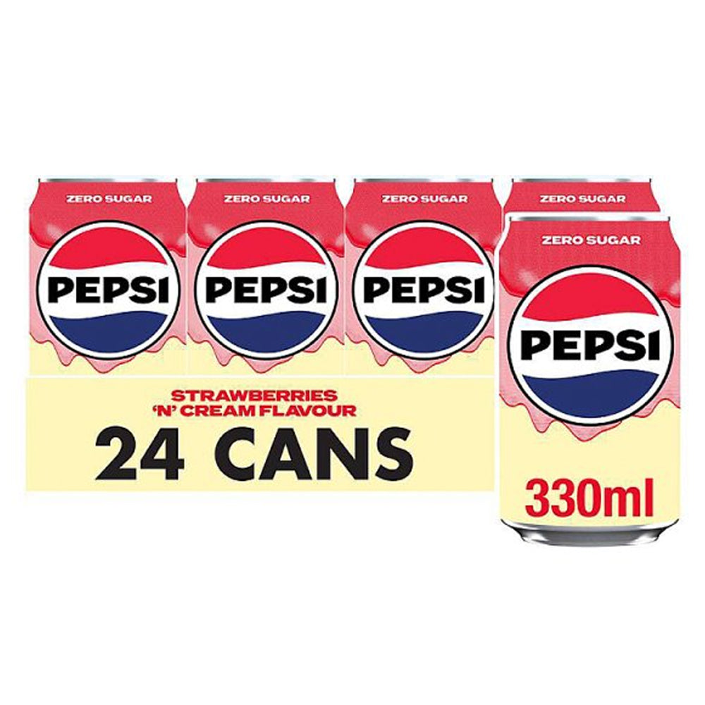 Pepsi Strawberries 'N' Cream Zero Sugar 330ml