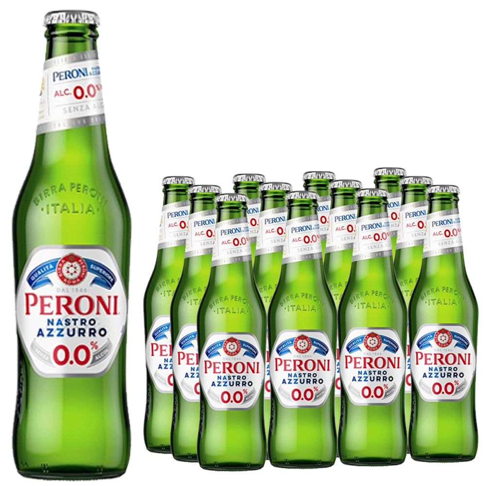 Peroni Nastro Azzurro 0% Alcohol Free Beer 330ml (Case of 12)