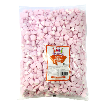 Kingsway Pink & White Mini Heart Mallows