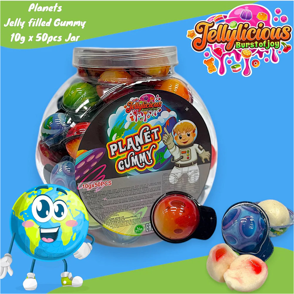 Planet Jelly Filled Gummy 50pcs Jar (Each 10g)
