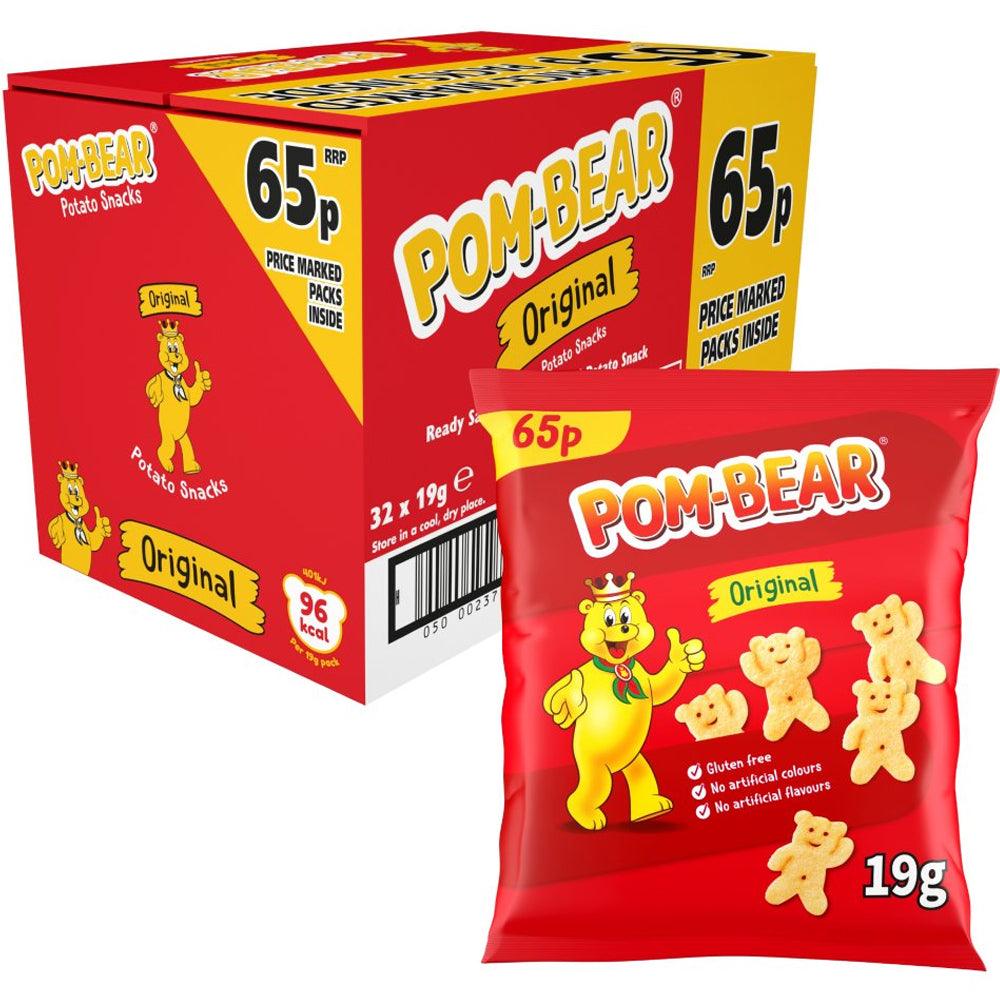 Pom-Bear Original Crisps 19g PMP (Box of 32)
