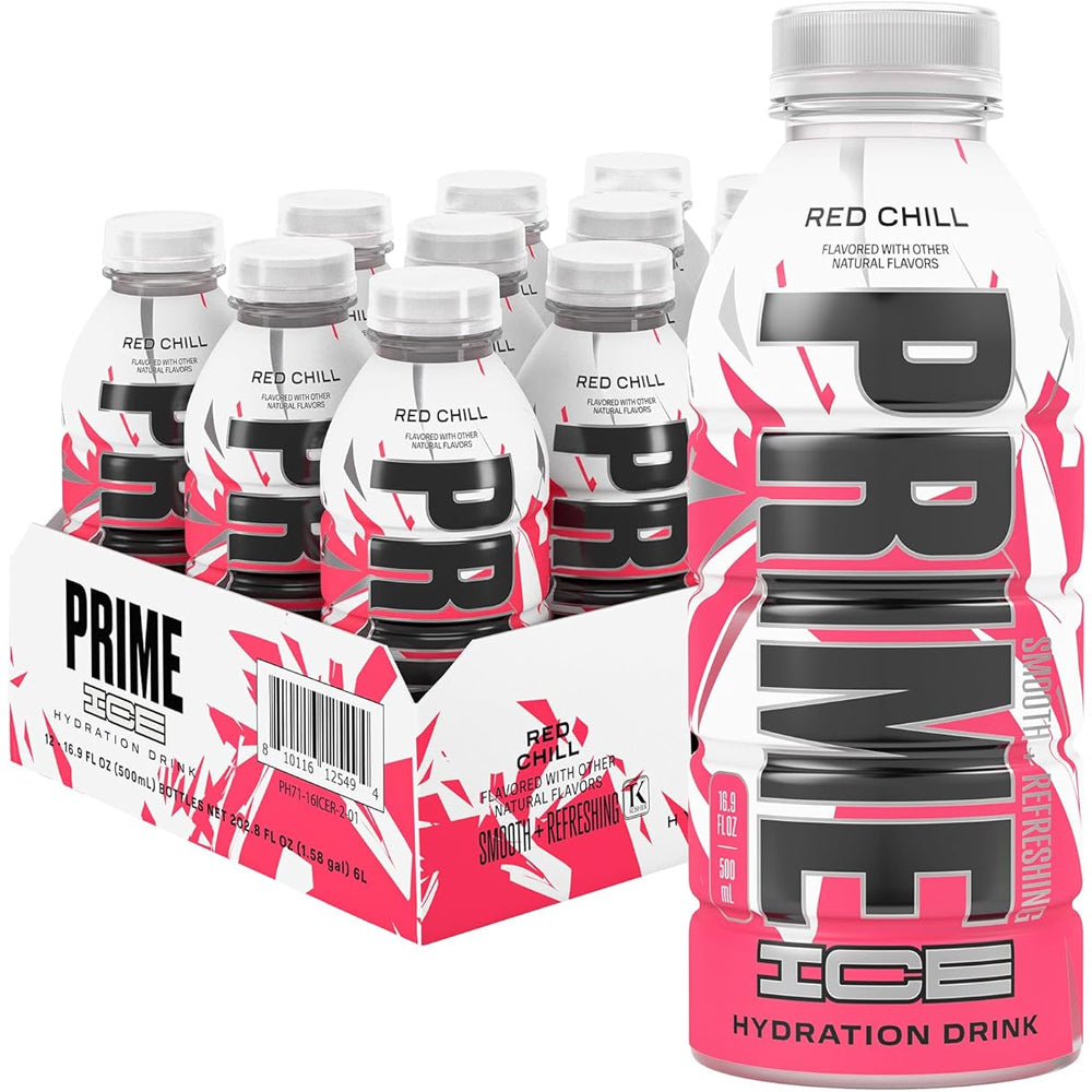 Prime Red Chill Flavour Ice Hydration 500ml(Pack of 12 Bottles)