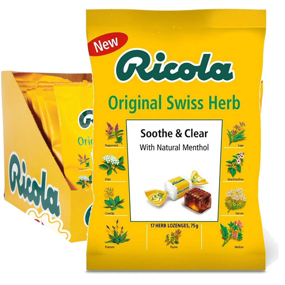Ricola Swiss Herb Drops Original 75g – Natural Cough & Throat Relief