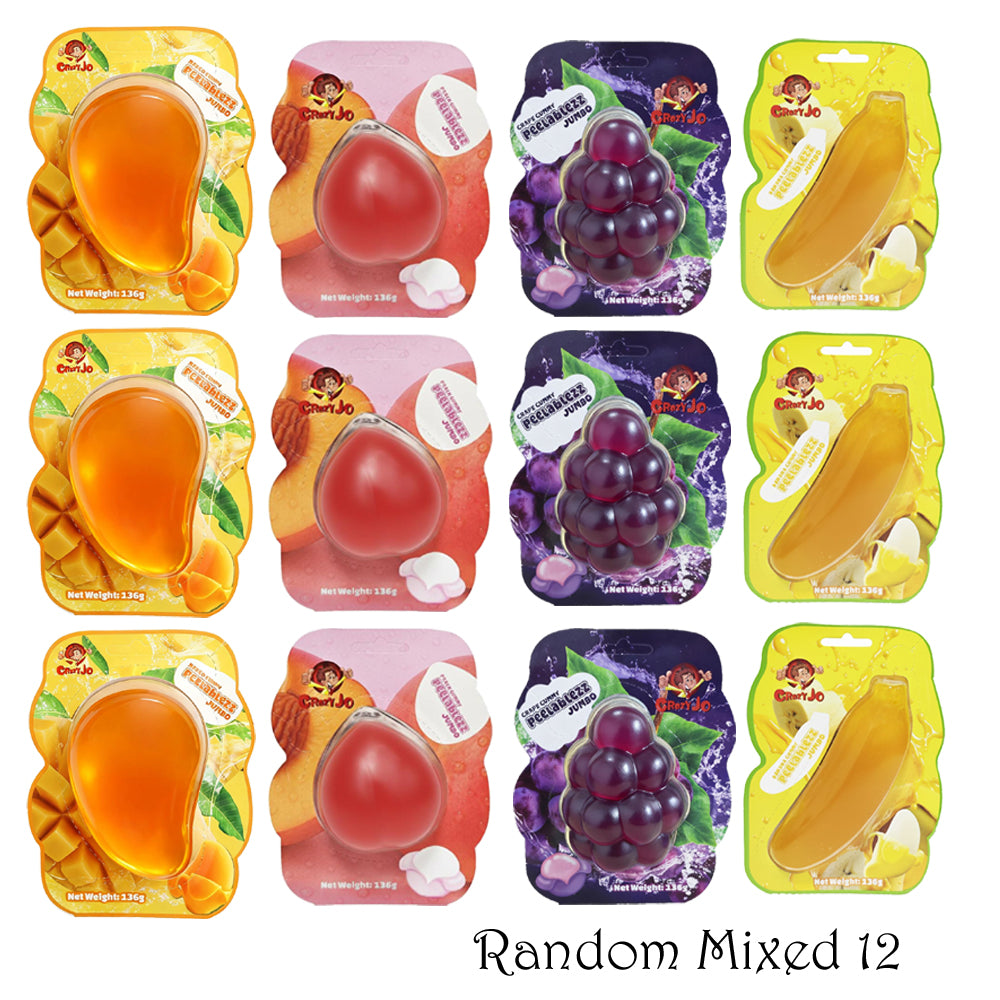 Crazy Jo Peelablezz Jumbo Gummy Candy 136g – Fruity Assorted Flavours