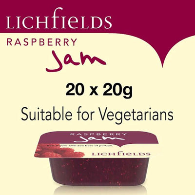 Lichfields Raspberry Jam Portions 20 x 20g