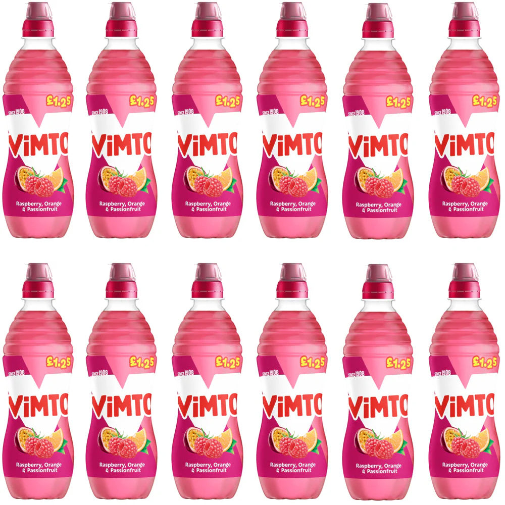 Vimto Mixed Berry & Tropical Flavours – 12 x 500ml | Blackberry, Raspberry, Blueberry & Passionfruit