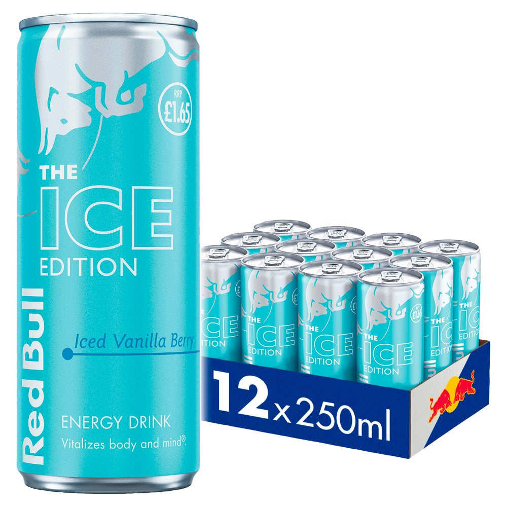 Red Bull The Winter Edition Iced Vanilla Berry Energy Drink 250ml PMP (6 & 12 Cans)