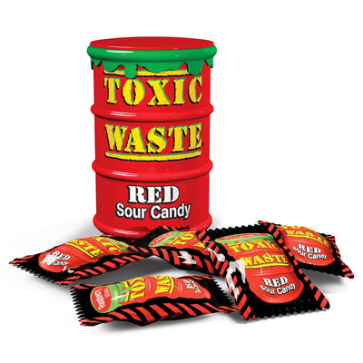 Toxic Waste Sour Candy Drums – 12 x 42g Tubs