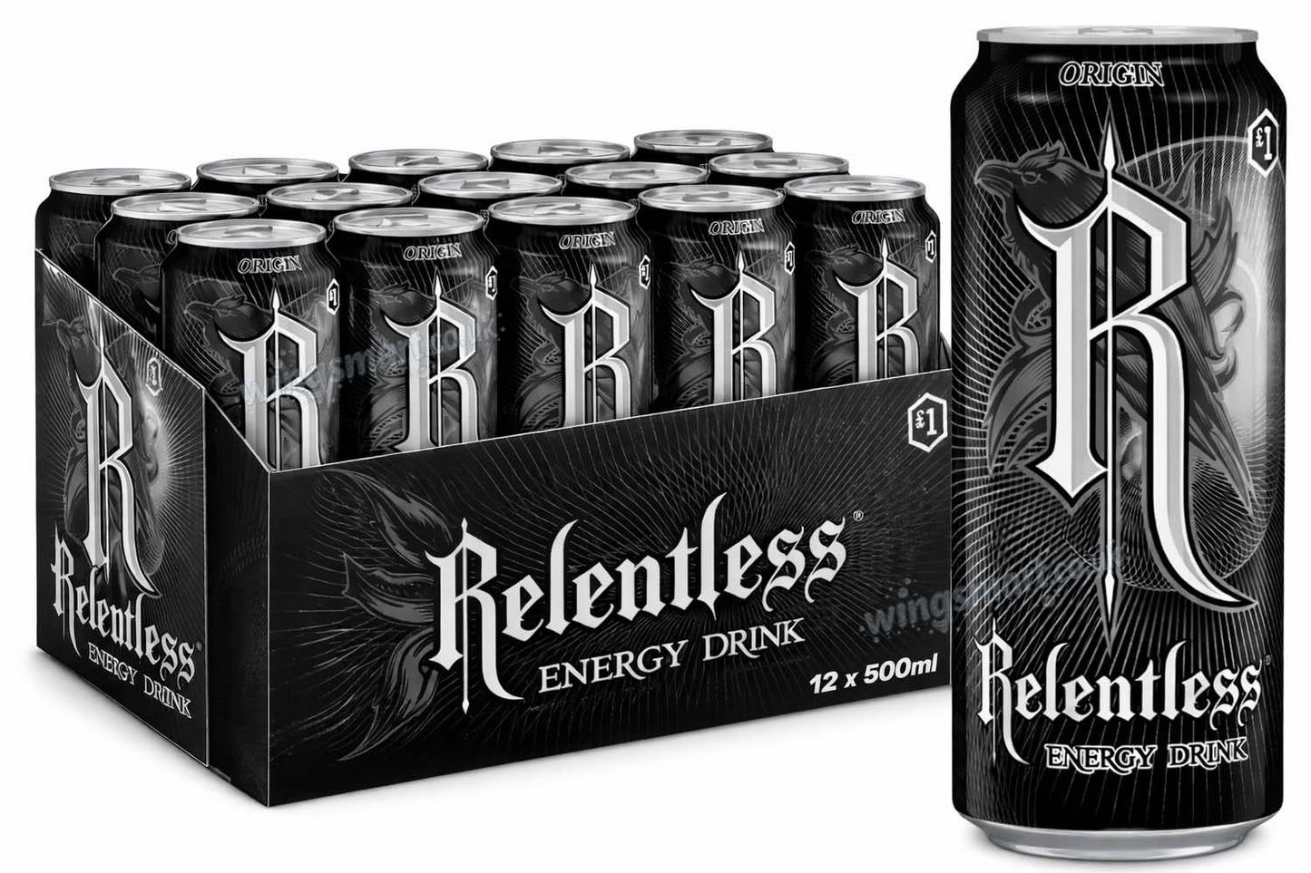 Relentless Origin Energy Drink 500ml PMP – Pack of 12