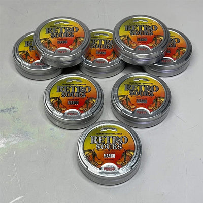 ICONIC Candy (8 PACK) Nostalgic Retro Sours Mango Flavor Candy Tin 2.12oz