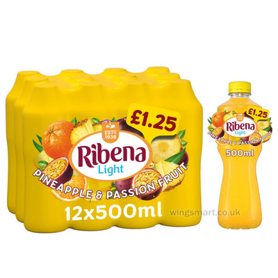 Ribena Pineapple & Passion Fruit Juice Drink 500ml PMP (Pack of 12)