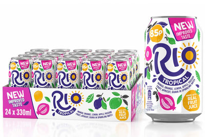 Rio Tropical Sparkling Fruit Drink 330ml 24 Pack