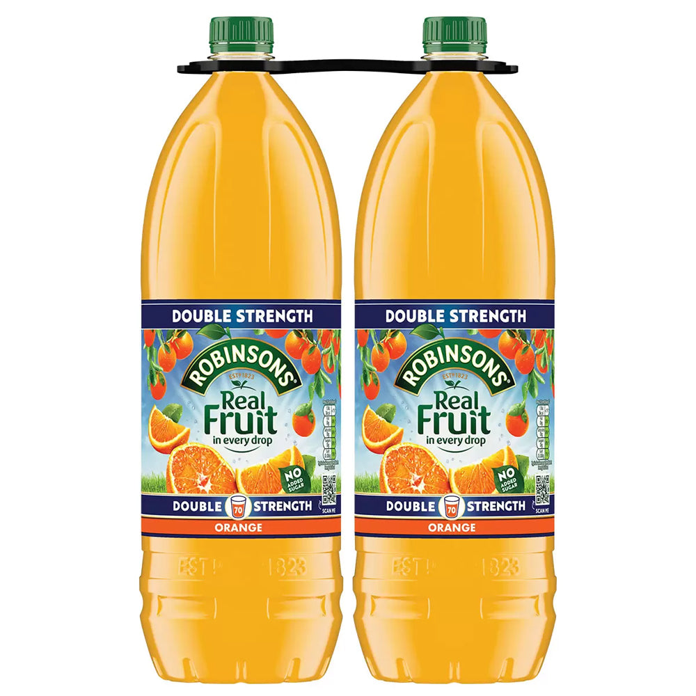 Robinsons Real Fruit Double Strength Orange Squash, 2 x 1.75L