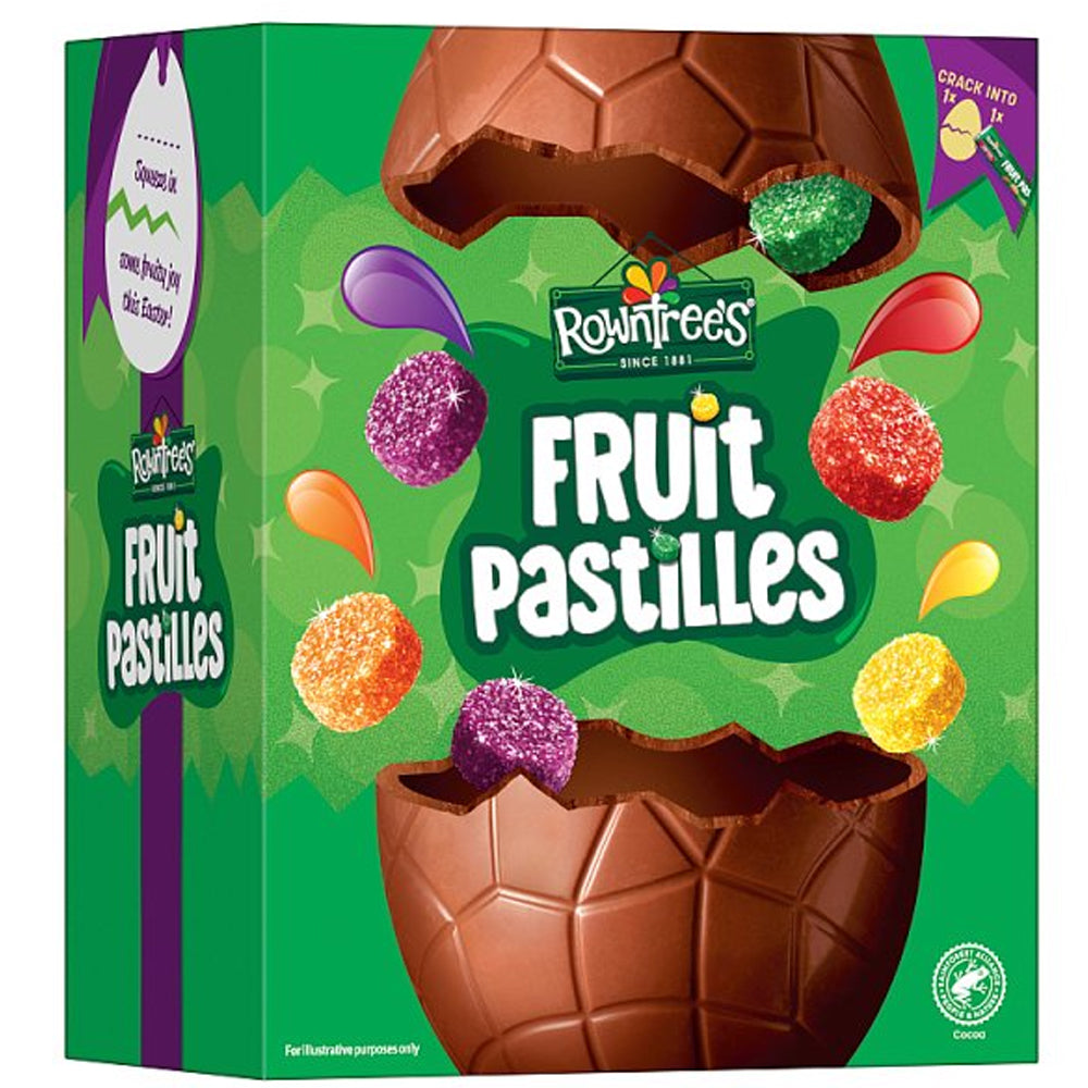 Rowntree's Fruit Pastilles Milk Chocolate Large Easter Egg 198g (Case of 4)