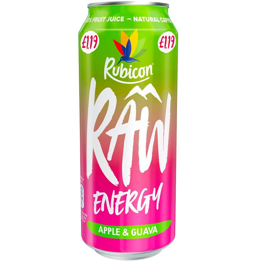 Rubicon Raw Energy Apple & Guava 500ml PMP(12 Cans)