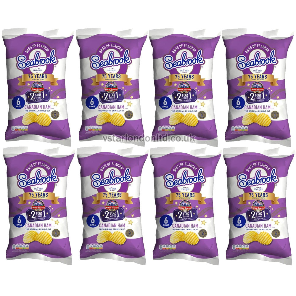 Seabrook Crisps 8 Packs(6 x 25g) – Variety of Flavours Available