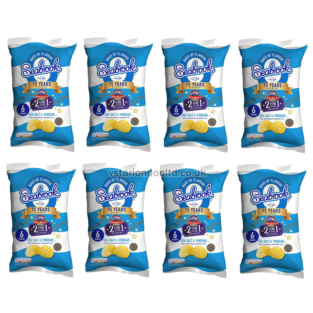Seabrook Crisps 8 Packs(6 x 25g) – Variety of Flavours Available