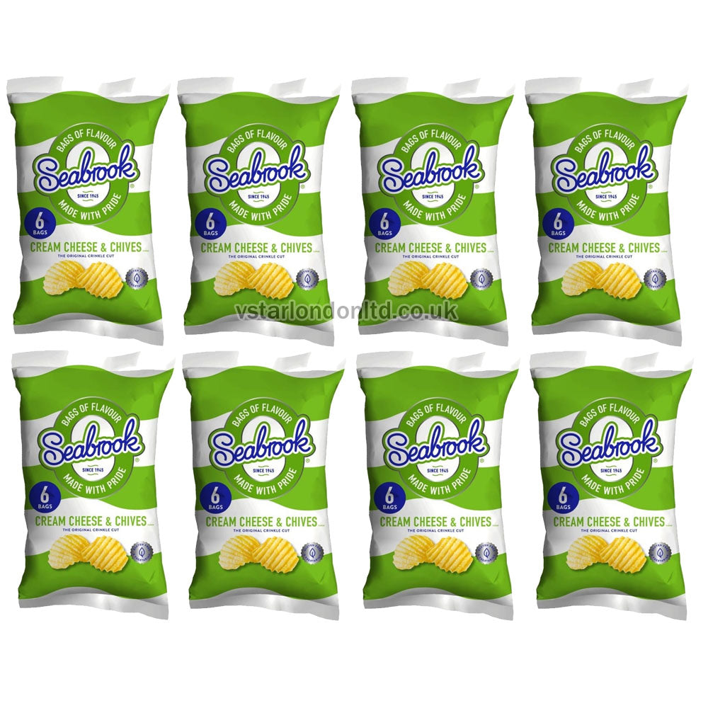 Seabrook Crisps 8 Packs(6 x 25g) – Variety of Flavours Available