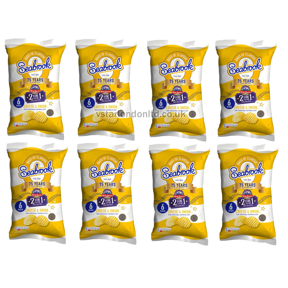 Seabrook Crisps 8 Packs(6 x 25g) – Variety of Flavours Available