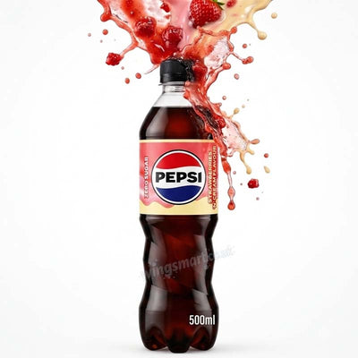 Pepsi Strawberries 'N' Cream Flavour PMP Bottles 500ml (Case of 12)