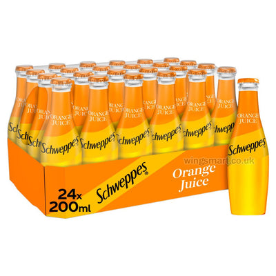 Schweppes Orange Juice From Concentrate 24 x 200ml Refreshing Citrus Drink