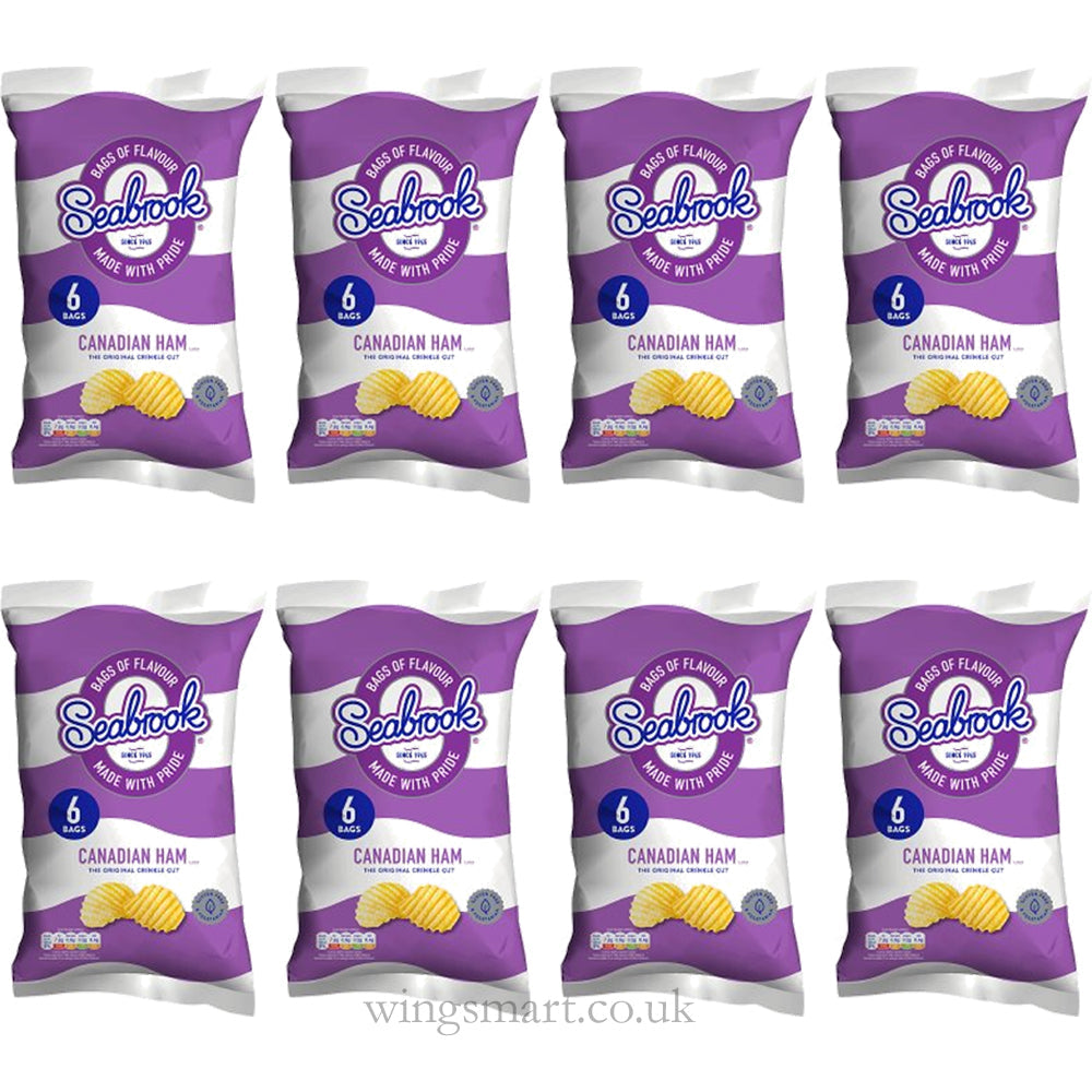 Seabrook Canadian Ham Crisps 6 mini Pack (Box of 8)