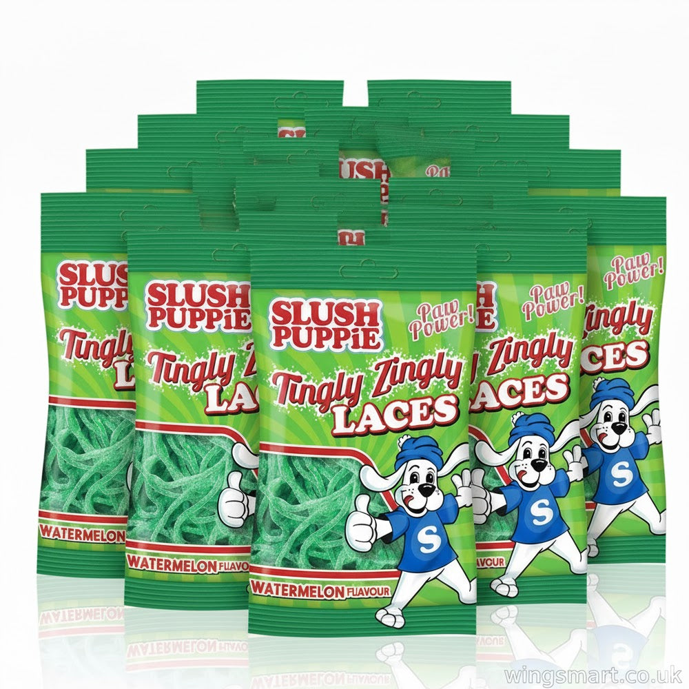 Slush Puppie Tingly Zingly Laces – Assorted Flavours 12 x 120g