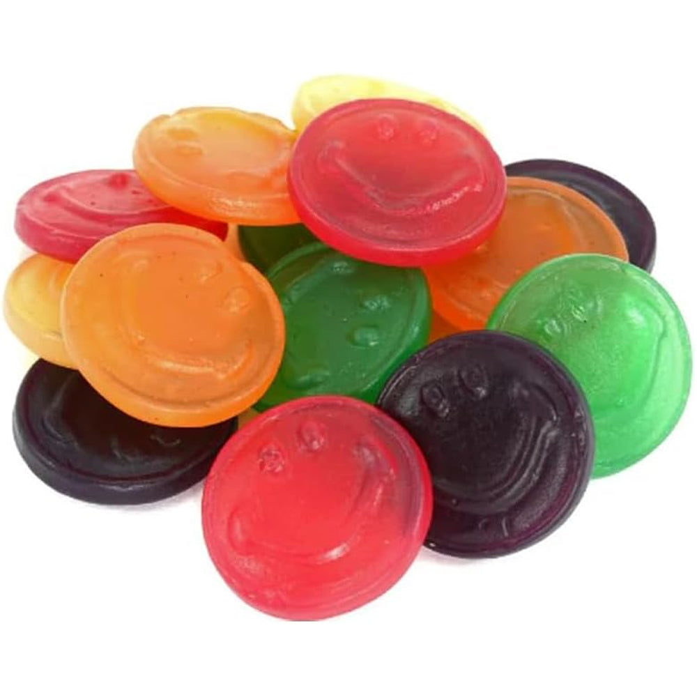 Happy Smiles Smiley Face Shaped Fruit Sweets — Variety Colours — 120 Count
