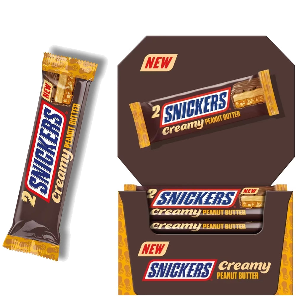 Snickers Creamy Peanut Butter Chocolate Duo Bar 36.5g (Box of 24)