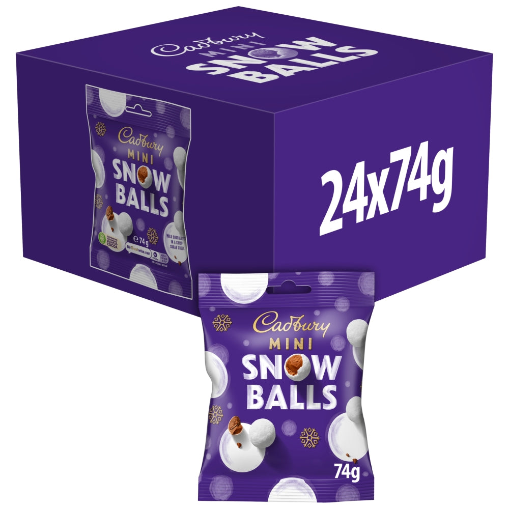 Cadbury Dairy Milk Chocolate Mini Snow Balls Bag 74g