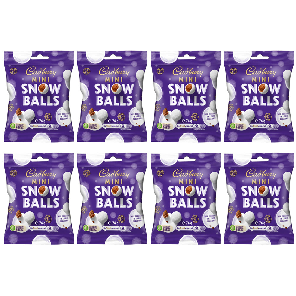 Cadbury Dairy Milk Chocolate Mini Snow Balls Bag 74g