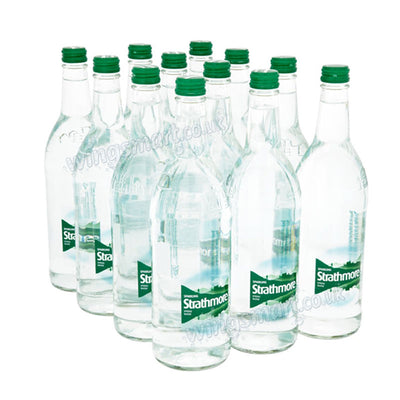 Premium Strathmore Sparkling Spring Water 750ml 12 Pack Refreshing Drink Glass Bottles