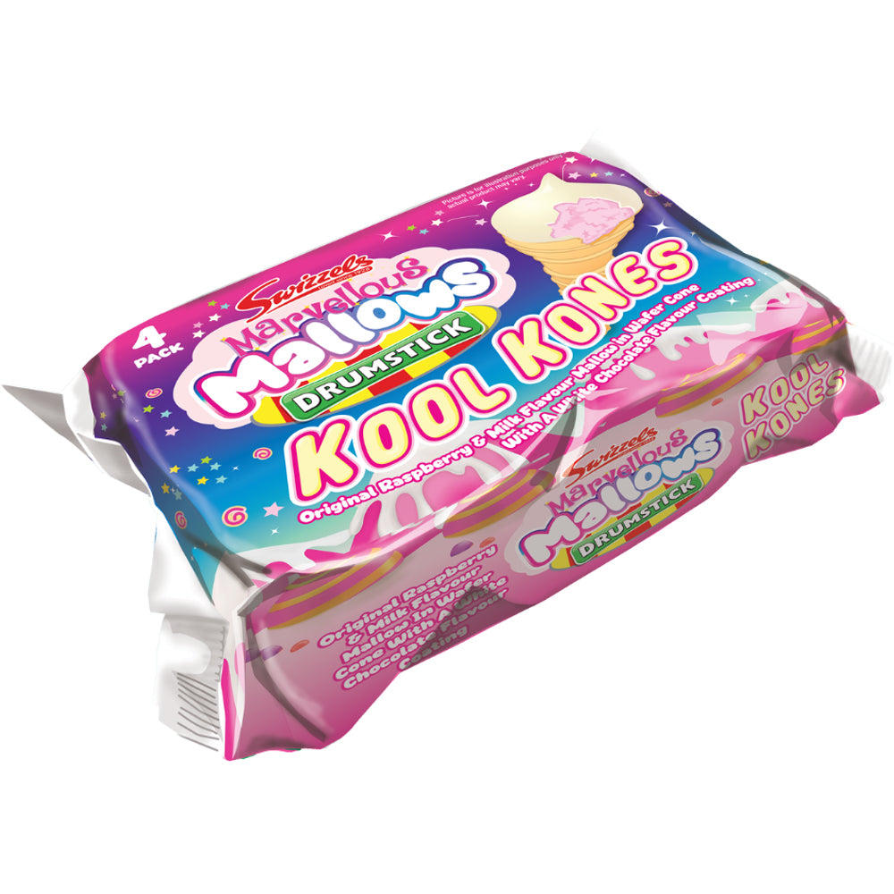 Swizzels Marvellous Mallows Drumstick Kool Kones 4 Pack