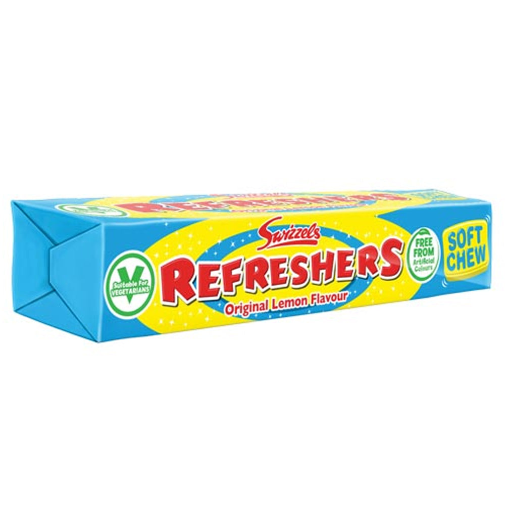 Swizzels Refreshers Chews Lemon Stick Packs 43g (Box of 36)