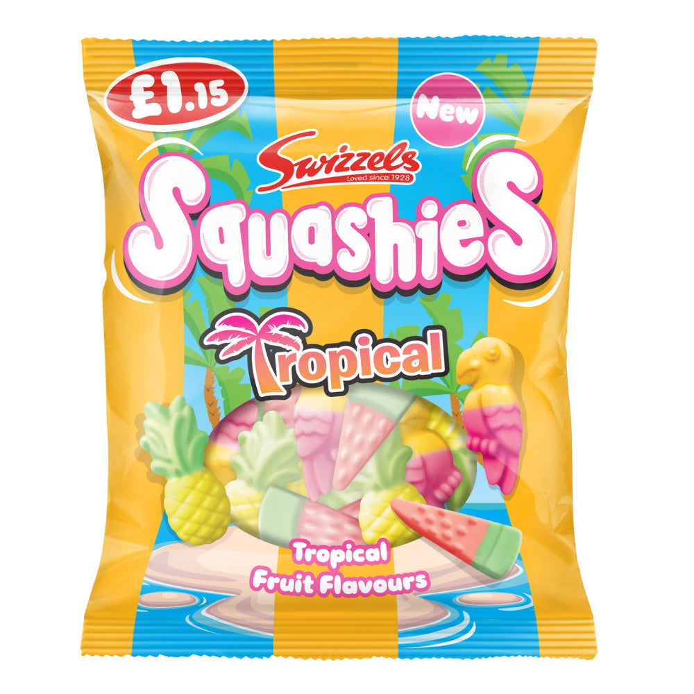 Swizzels Squashies Tropical Flavour Gums 12 x 100g PMP