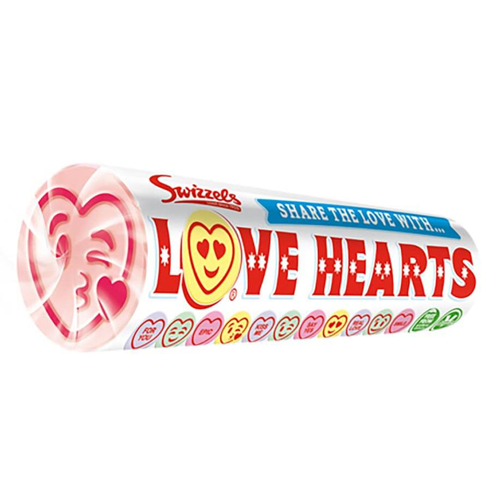 Swizzels Love Heart 39g Rolls (Box of 24)
