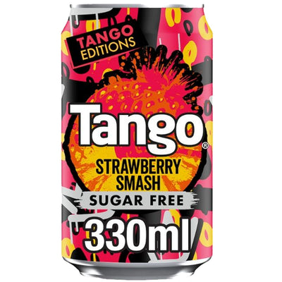 Tango Strawberry Smash Sugar Free Can 330ml 12 cans and 24 cans