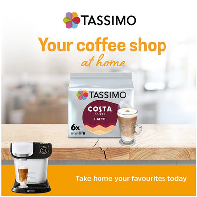 Tassimo Costa Latte Coffee Pods x6
