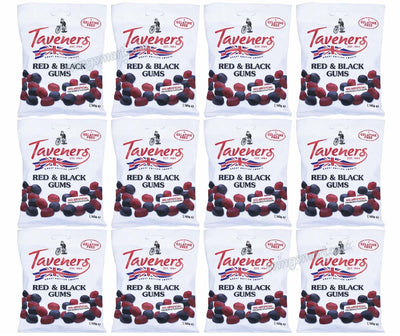 Taveners Red & Black Gums 165g – 12 Bags