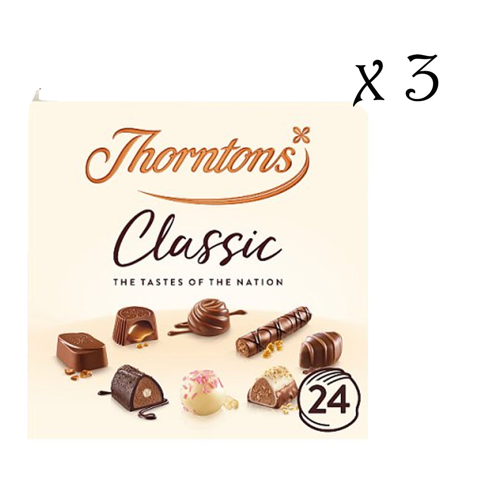 Thorntons Classic Collection Milk, Dark & White Chocolate Gift Box 262g