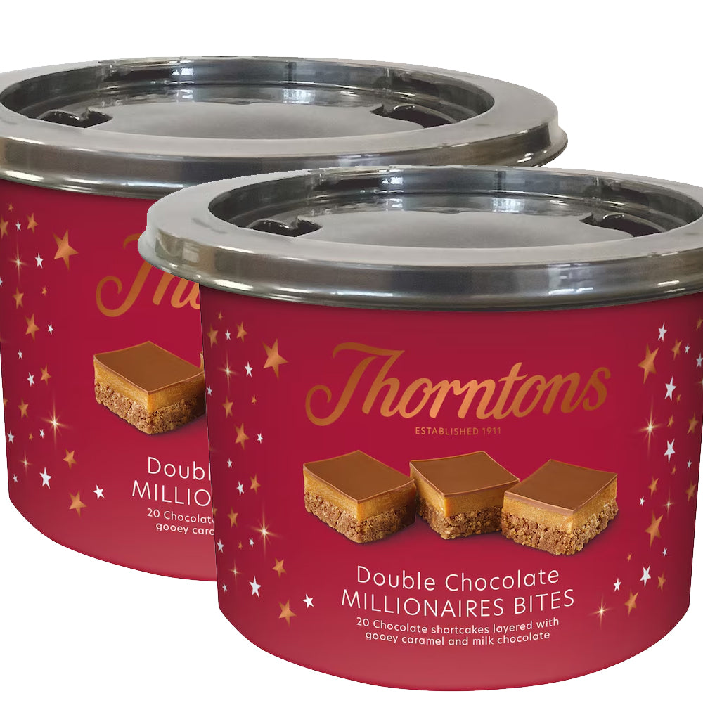 Thorntons Double Chocolate Millionaires Bites – 20 Bites (2 Pack)